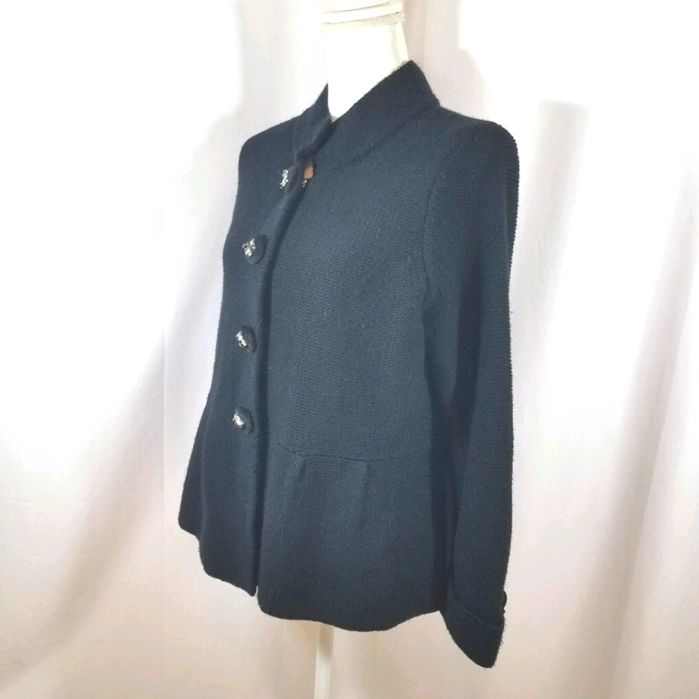 Basler Black Cardigan with Fancy Buttons 14